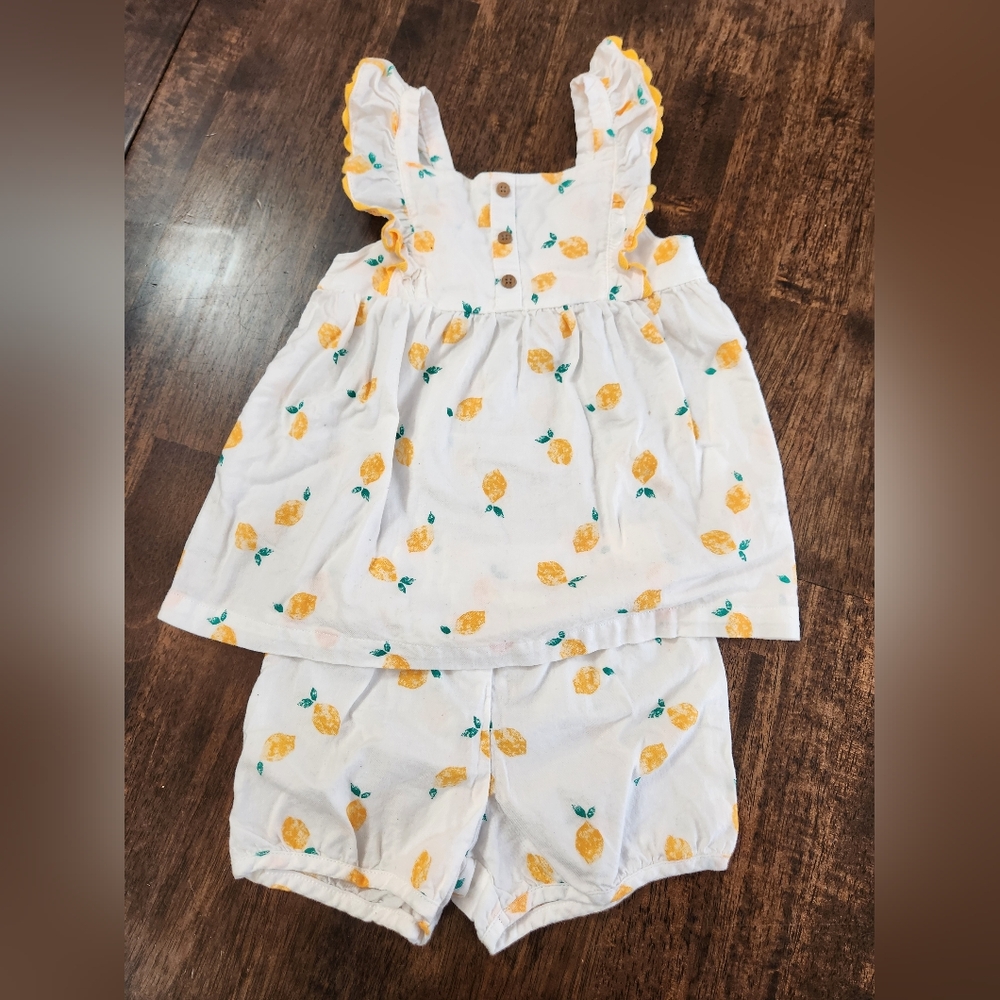 Carter's Lemon Print Toddler Girl Set, Cotton, Size 5T